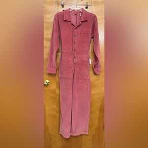 NWT Free People Wide Cord One Piece Jumpsuit XS